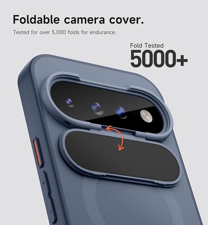 SURITCH for Google Pixel 11/11 Pro Phone Case, Compatible with MagSafe, Protective Cover with Camera Cover & Adjustable Metal Kickstand for Pixel 11/11 Pro 2026 -Dark Blue - Image 3