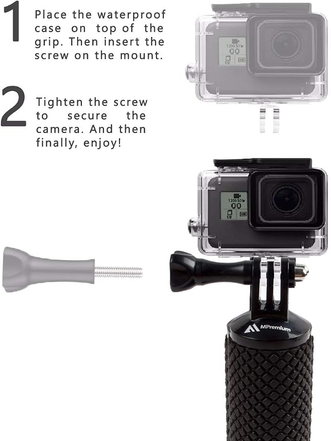 Floating Hand Grip Waterproof Monopod for GoPro Hero 13 12 11 10 9 8 7 6 5 | Compatible with Hero Session Black Silver Handler & Handle Mount Accessories Kit for Water Sport & Action Cameras (Green) - Image 9