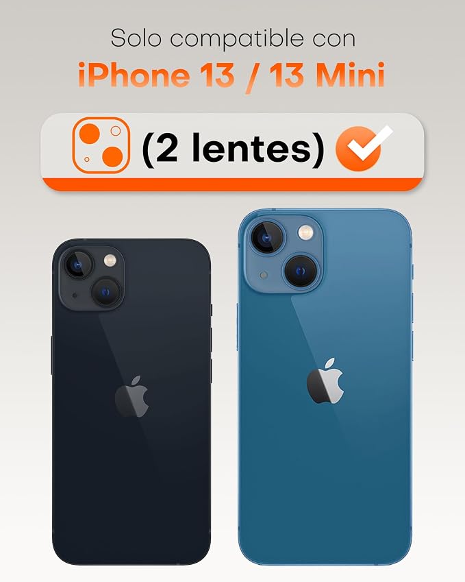 TOCOL Camera Lens Protector for iPhone 13 / iPhone 13 Mini Tempered Glass HD Individual Scratch Resistant Camera Cover Accessories Case Friendly 2 Pack（Dark Blue） - Image 2