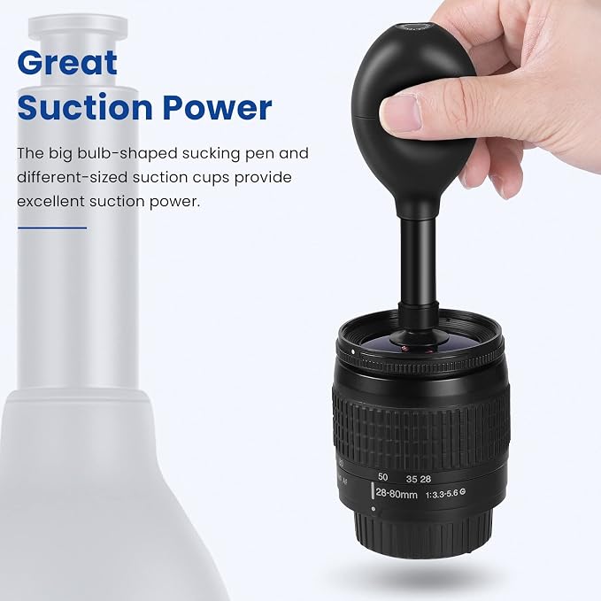NEEWER 8 in 1 Lens Sucker Kit, IC Pick Up Vacuum Suction Pen | 7 Interchangeable Suction Cups, Lens Repair Tool for Repair and Cleaning, Watches, and Electronic Components - Image 2