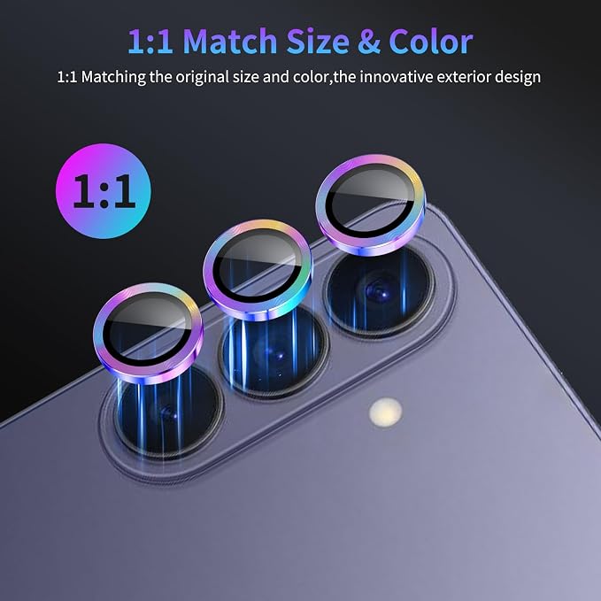 Camera Lens Protector for Samsung Galaxy S26,1 Pack | Tempered Metal Glass Camera Cover, HD Clear Anti-Scratch Lens Screen Protector Film,Case Friendly,Colorful Titanium - Image 5