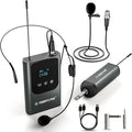 Phenyx Pro Single Digital Headset/Lapel/Lavalier Microphone System PDP-1-1B | Bodypack Transmitter, Mini Receiver, 15 Channels, Hands-Free Vocals, Karaoke, Church Services, Weddings, 900MHz by PhenyxPro