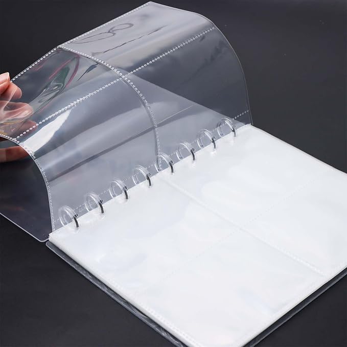 Mogoostry Clear Discbound Album Sheet Protectors 8 Discs 3 x 4 Inch 4 Pockets Inner Page Plastic Protective Sleeves Organizer - Image 4
