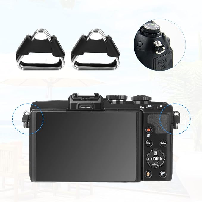 6pcs Camera Quick Release Strap, Adjustable Quick Release Buckle for Camera Strap Quick Release Clips Connector Buckles Connect Adapter to Camera Neck Strap (Black) - Image 4