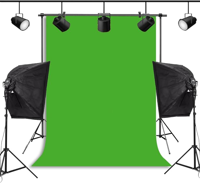 Green Screen Backdrop for Photoshoot Solid Color Background 6x9 ft | Photography Studio Photo Booth Curtain for Headshot, Homestudio, Portrait, Video, Meeting, Easy to Install, Washable Fabric - Image 6