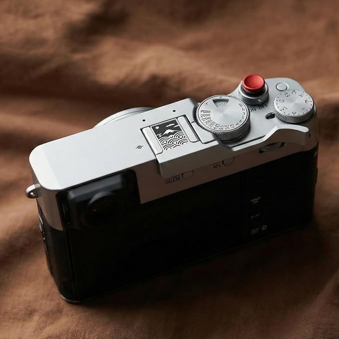 Thumb Hand Grip+Shutter Button for Fuji X100VI/X100V - Cloud Pattern | Aluminum thumb grip for FUJIFILM X100VI/X100V improves handling & stability, protects contacts, for street photography - Image 7