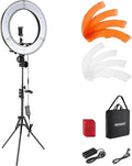 NEEWER Ring Light 18inch Kit: 55W 5600K Professional LED with Stand and Phone Holder, Soft Tube & Bag for Tattoo Lash Extension Barber Makeup Artist Studio Video Photography Lighting, RL-18 by Neewer