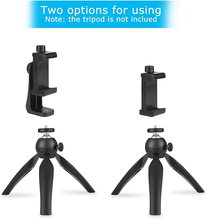 Smartphone Holder/Vertical and Horizontal Tripod Mount Adapter | Premium Rotatable Bracket, 1/4 in Screw, Adjustable Clip for iPhone, Android Cell Phone, Selfie Stick, Camera Stand - Image 6