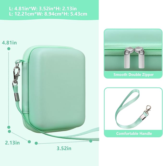 Carrying Case for Canon PowerShot SX740 HS, SX730 HS Camera, Green | SX720 HS, SX620 HS, G7 X Mark III, G7 X Mark II Digital Camera, Storage Holder Travel Bag with Mesh Pocket for Battery Pack - Image 3