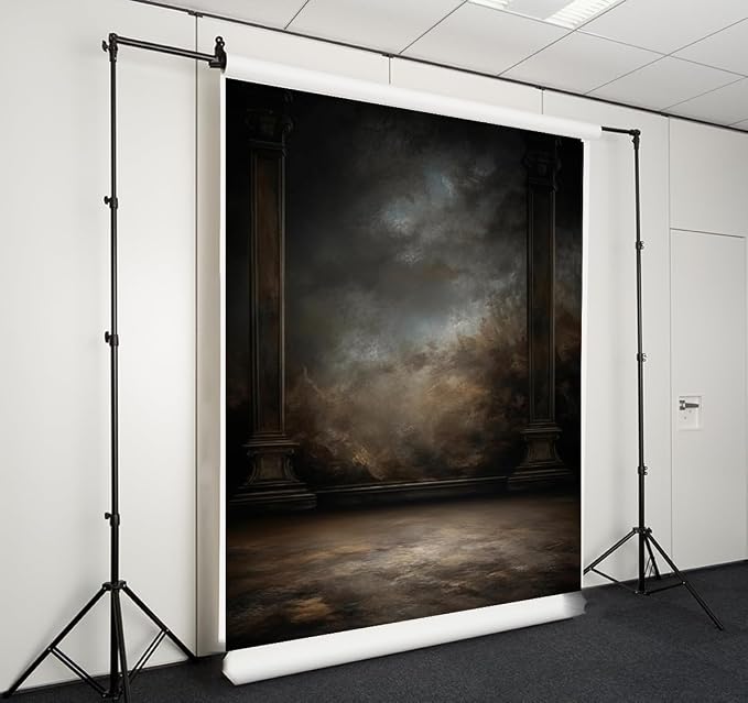 6x9ft Dark Vintage Photography Backdrops Portrait Photo Backdrop Wedding Bridal Show Birthday Background for Studio Props - Image 2