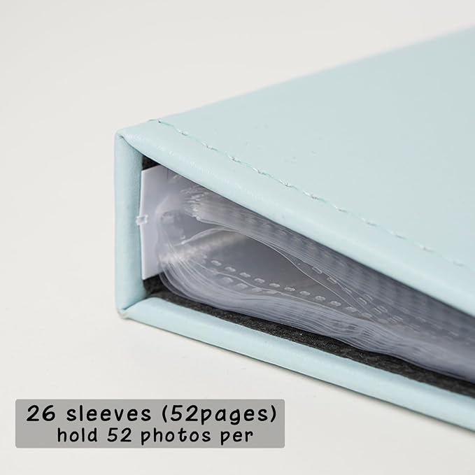 Photo Album 5x7 52 Pockets Pack of 2 Leather Cover Picture Book Holds 5x7 Photos for Wedding, Baby, Family, Graduation - Image 2