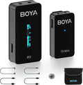 BOYA by-XM6 S1 Mini Wireless Microphones,OLED Lavalier Microphone Wireless with Mono/Stero & Monitoring for DSLR Camera/Camcorder/iPhone/Smartphone YouTube Vlog Live Stream Podcast by BOYA