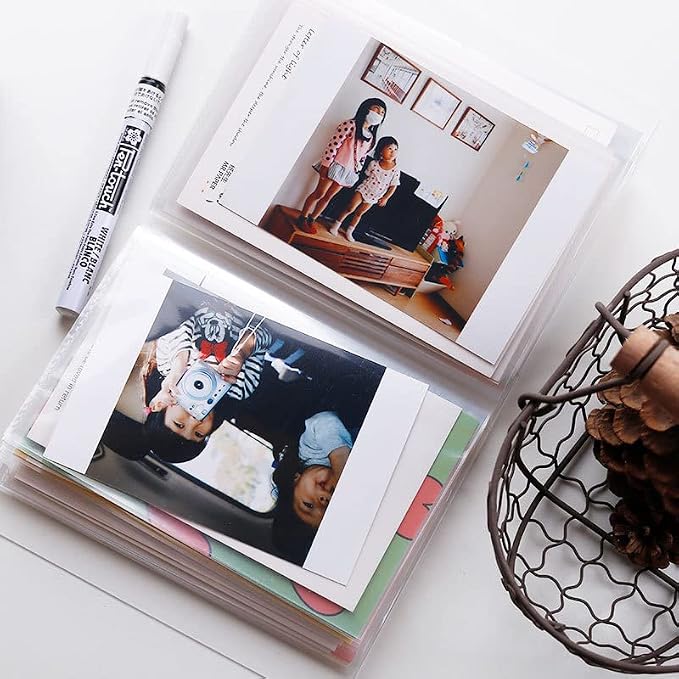 4x6 Photo Albums Storage, Picture Book for 4x6 Photos, Clear Cover Portfolio Folder for Postcards, Art Books Card Holds for Artwork, Wedding Journey Photo Book, 40 Pages Hold 80 Pictures - Image 5
