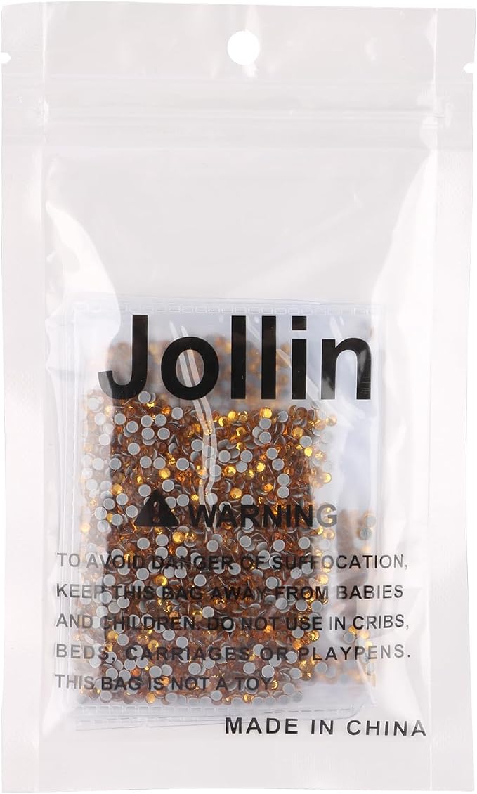 Jollin Hotfix Rhinestones Flatback Crystal Gems 2.4mm SS8, Topaz | 2880pcs Hot Fix Crystals Glass Rhinestones for Bedazzling, Crafting, Clothes, Shoes & Accessories DIY Decoration - Image 7