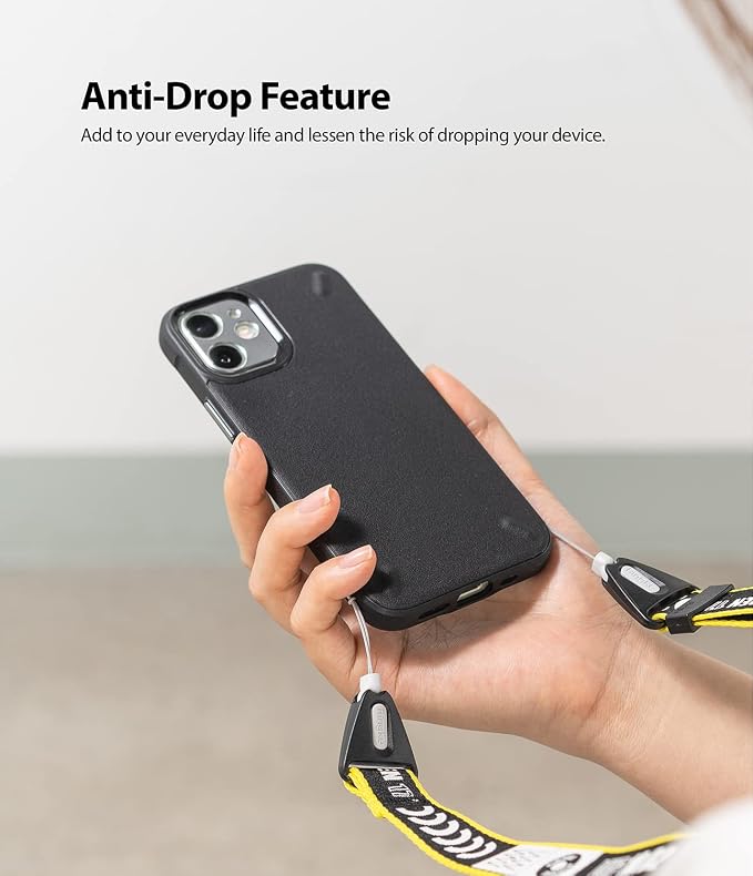 Ringke Phone Lanyard for iPhone 17 Pro Max and Most Smartphones [One-Touch Buckle] Shoulder Strap Adjustable Sturdy Universal Phone Crossbody Neck Lanyard for Travel Essentials - Ticket Band Black - Image 3