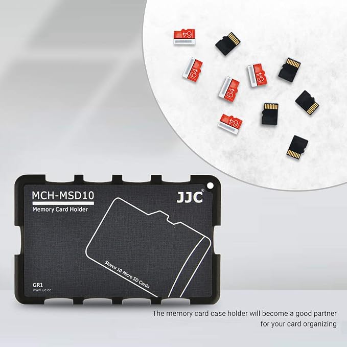 10 Slots Micro SD Card Holder Case Storage Organizer, Ultra Slim Credit Card Size Lightweight Portable TF MSD Memory Card Storage - Image 2