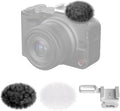 SmallRig Furry Windscreen Kit (2pcs) for Canon EOS R50 V Camera, Cold Shoe Adapter with Wind Muff, Noise-Reduction, Includes Gray and White, for Light Microphone Attachment - 5434 by SmallRig