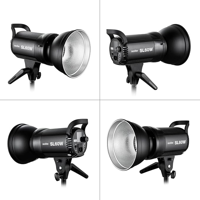 Godox SL-60W SL60W Daylight Led Video Light, 5600K Bright Studio Led Light, CRI95+Qa>90,Wirelessly Adjust Brightness,Bowens Mount LED Continuous Light for Video Recording Wedding Outdoor Photography - Image 8