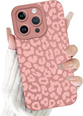 Cute Pink Cheetah Print Phone Case for iPhone 14 Pro 6.1" | Aesthetic Leopard Pattern Design Cover Full Camera Lens Protective Shockproof Soft Slim TPU Funda for Women Girls by Unknown