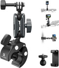 K&F CONCEPT Super Clamp Camera Mount Bike/Motorcycle Handlebar Mount | with 360° Dual Ball Head Compatible with DJI Action 6/5/4/3, Hero 13/12/11/10, 360 X5 X4, MS100 by KFCONCEPT