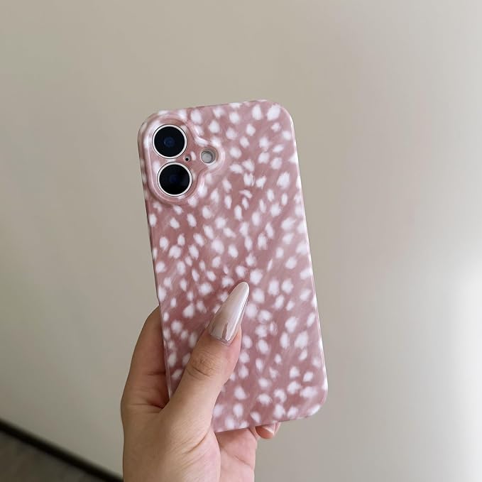 Cute Phone Case for iPhone 16 Case Fawn Deer Print | Camera Lens Protection,Slim Shockproof TPU,Chic Trendy Aesthetic Girly Cover for Women Men - Image 3