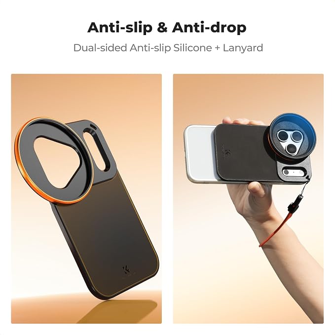 K&F CONCEPT Lens Filter Mount Adapter with 58mm CPL Filter | CPL Filter, Double-Sided Magnetic, Compatible with iPhone 17 Pro Max and 58mm Threaded Filters, FA101 - Image 5