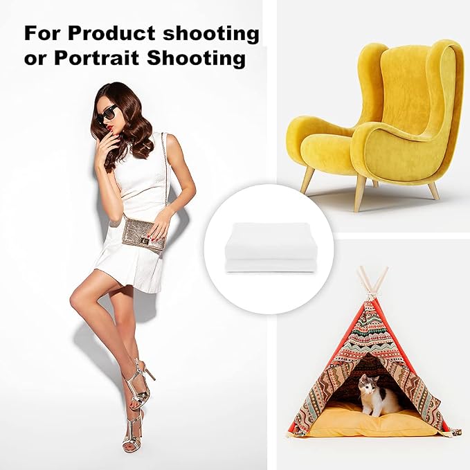 CPLIRIS 10x12ft White Backdrop Photography Photo Shooting Background with Matt Surface for Protrait Photoshoot or Party Decoration - Image 6