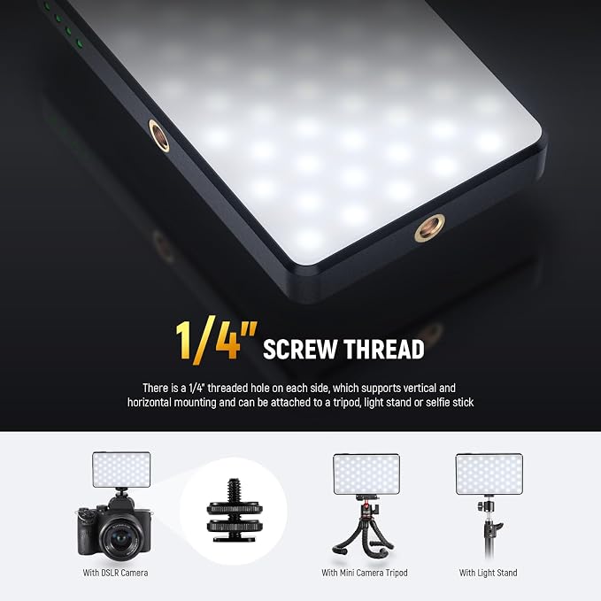 NEEWER Basics LED Selfie & Tattoo Light Compatible with iPhone, Clip on CPL Filter/Tripod Stand/Phone Holder, Fill Lighting Remove Reflection for Art Food Jewelry Photography Video Recording, BL120B | Clip on CPL Filter/Tripod Stand/Phone Holder, Fill ... - Image 8