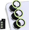 for Samsung Galaxy S25 FE Camera Lens Protector, Individual Metal Ring Tempered Glass Lens Cover, [Strong Adsorption] Scratch Resistant Ultra-Thin HD Clear Lens Cover, 1 Set-Yellow Shine by Btscase