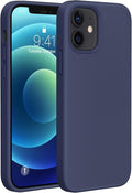 Miracase Silicone for iPhone 12 Case and iPhone 12 Pro Case, Dark Blue | Liquid Silicone Gel Rubber Shockproof Drop Protection Phone Case for iPhone 12/12 Pro 6.1 inch by Miracase