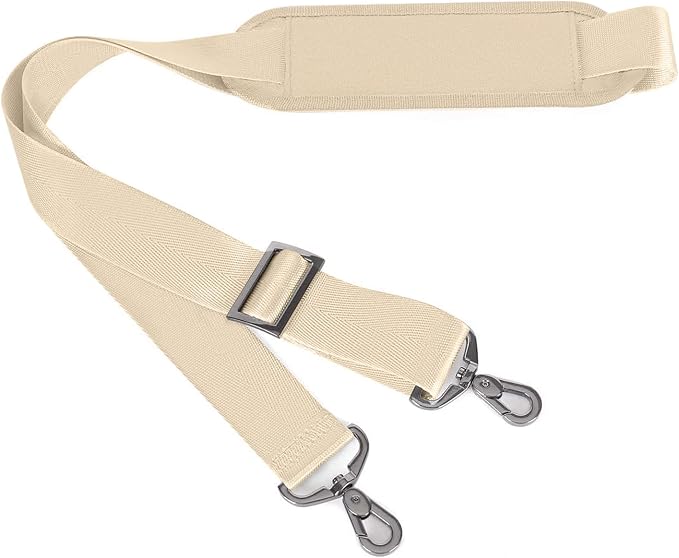 MOSISO 56 inch Shoulder Strap, Adjustable Soft Universal Non-Slip Strap | Thick Replacement Strap, Fit Padded with Metal Swivel Hooks for Laptop Shoulder Bag/Laptop Messenger Bag, Khaki - Image 4