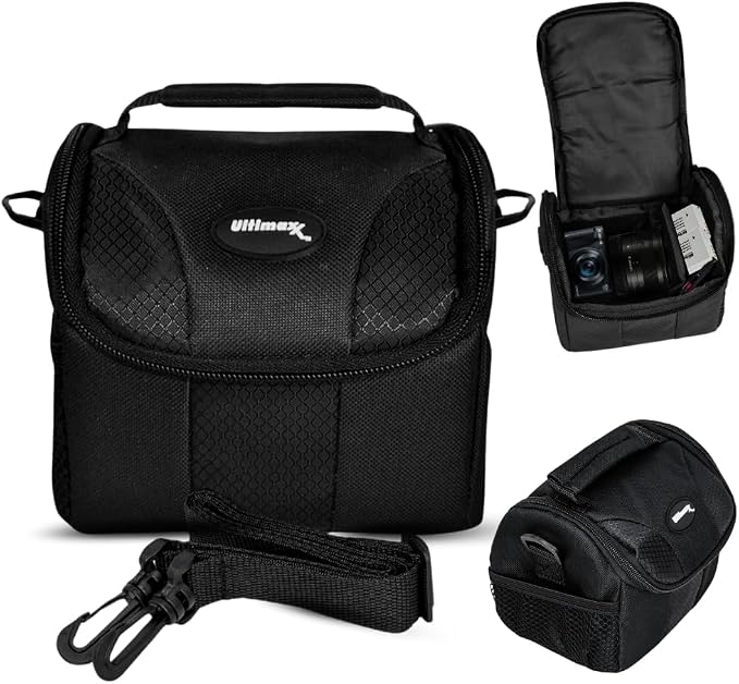 Ultimaxx Small Carrying Case/Gadget Bag for Sony, Nikon, Canon, Olympus, Fuji, Pentax, Panasonic, Samsung,Leica, Kodak & Many More Cameras & Camcorders by Ultimaxx