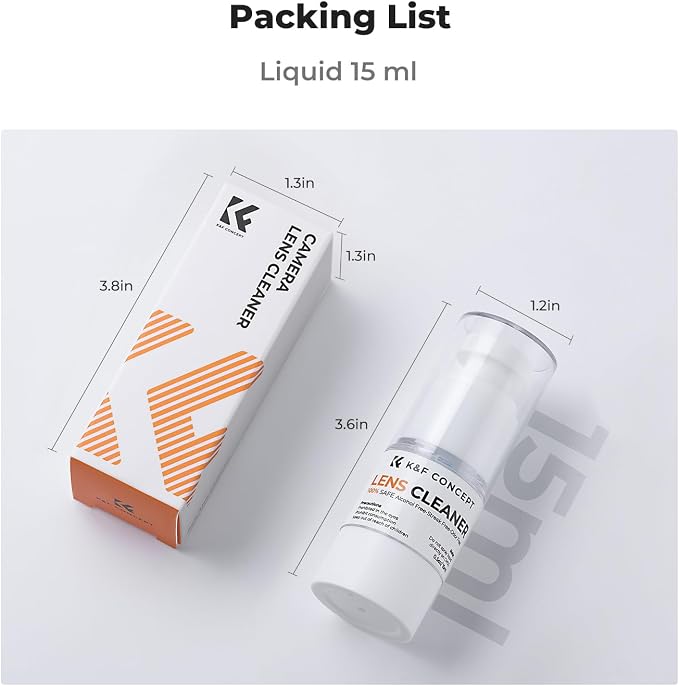 K&F CONCEPT Spray and Lens Cleaner Care Kit, Camera Lens Cleaner | Efficient Cleaning，Easy to Carry, for All Optical Glasses Telescopes Laptops Computers,MW02 - Image 4