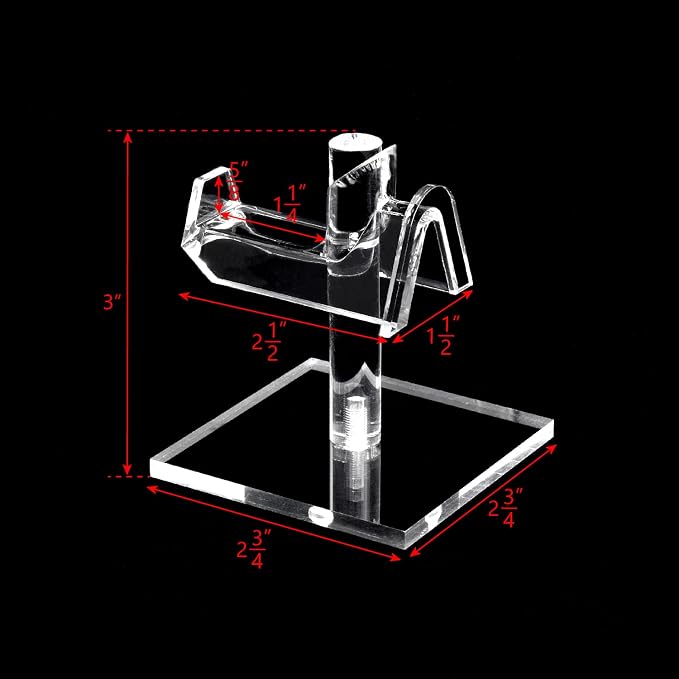 MOOCA 3-Piece Acrylic Eyewear Riser Display Stand for Sunglasses | Eyewear rack with oversized supports displays large sunglasses and eyeglasses for show,store,home and easy assemble.' - Image 2