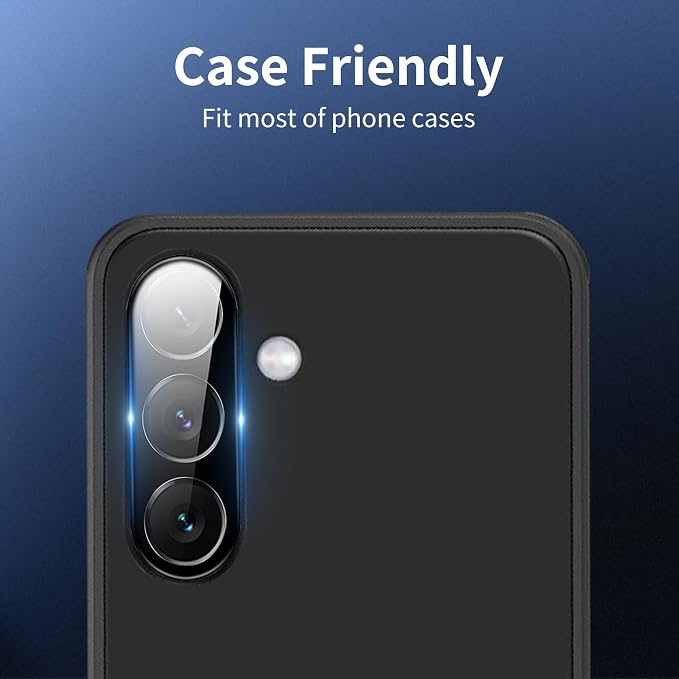 3 Pack Dengduoduo Camera Lens Protector for Samsung Galaxy S24 Plus, Tempered Glass Camera Protector Back Lens Cover, Ultra HD, 9H Hardness, Anti-Scratch, Case Friendly, Easy to Install [No Affect on Night Shots] - Image 5