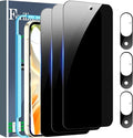 Ferilinso Privacy Screen Protector for Google Pixel 9, Tempered Glass | 3 Pack, 9H+ Hardness, Military-Grade Shatterproof, Case Friendly, Easy Installation Bubble Free, with Camera Lens Protectors by Ferilinso