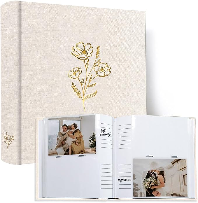Holoary Photo Album 4x6 200 Photos, 200 Pockets 4”x6” Picture Album, Linen Fabric Cover Big Picture Book for Photos with Writing Area, 4x6 Photo Albums for Family Weddings Travel Memories(Beige) - Image 6
