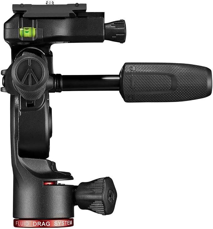 Manfrotto Befree 3-Way Live Camera Tripod Head, Aluminium, 6kg Payload, for Travel Tripods, with Foldable Handles, Fluid Drag System, for Photo and Video, Vlogging Equipment (MH01HY-3WUS) - Image 2