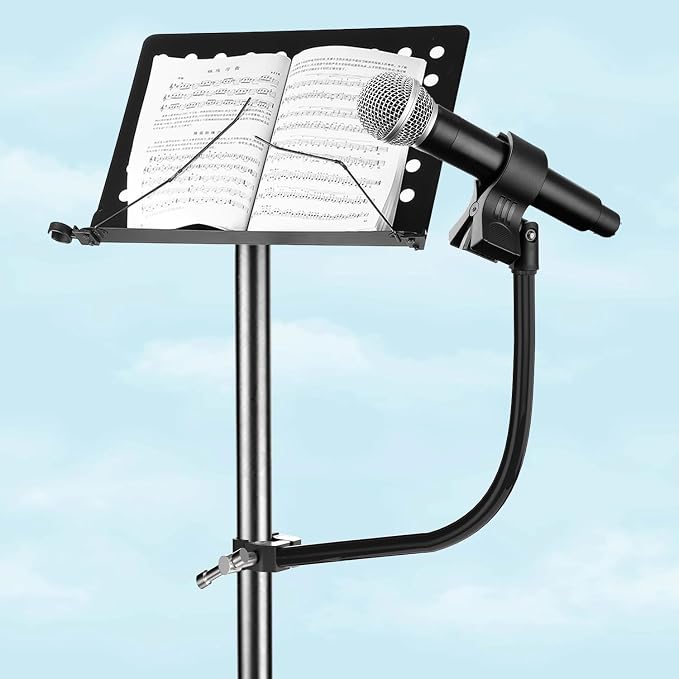 Mippko Gooseneck Microphone Stand,19.69" Flexible Adjustable Arm Super Crab Clamp Mic Clip 3/8"-16 to 5/8"-27 Adapter Mount,Compatible with Shure/Fifine / AT2020 / Pyle/Blue Snowball/Razer - Image 3