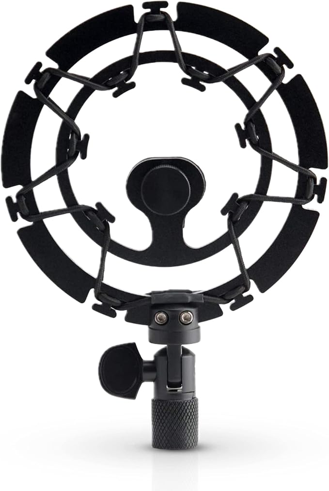 Pro Microphone Shock Mount - Mic Holder Compatible w/Blue Yeti, Snowball & Pro Microphones by Auphonix