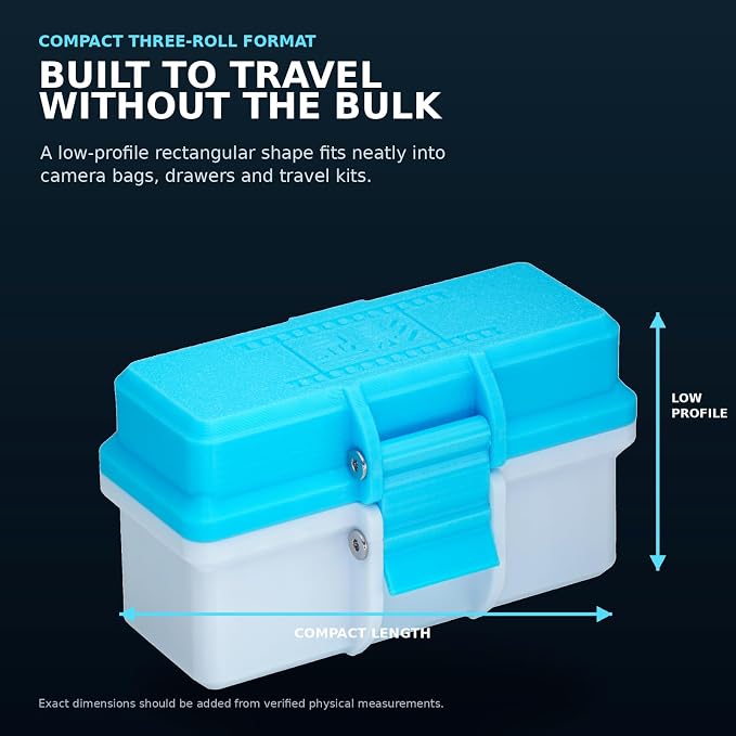 35mm Film Storage Case, 3-Roll 135 Film Canister Holder with Snap Latch, PET Film Organizer - Image 8