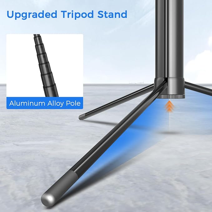 Selfie Stick Tripod for Phone with Remote Control & Holder, 72 Inch, Black | Extendable Selfie Stick for iPhone, iPhone Tripod for Video Recording - Image 2