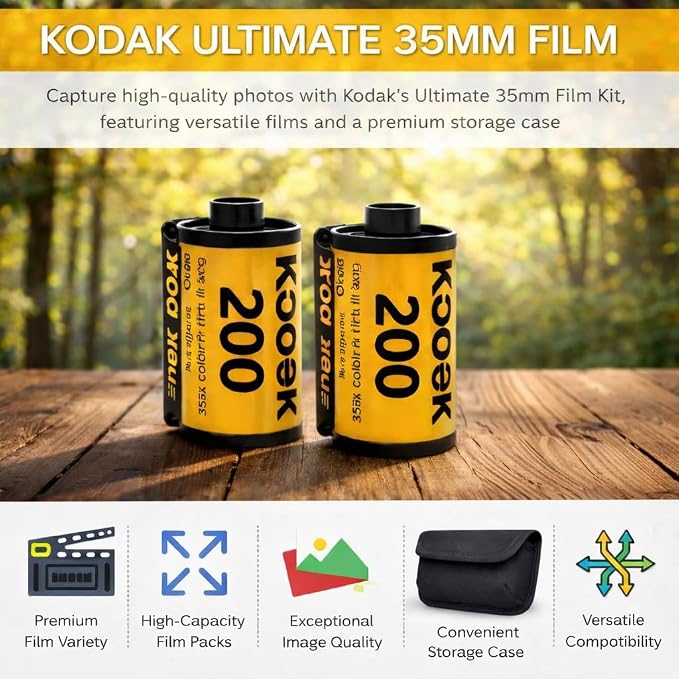 Kodak Gold 200 35mm Film Roll 24 Exp 3 Rolls with Sturdy Tiger Storage Case - Image 8