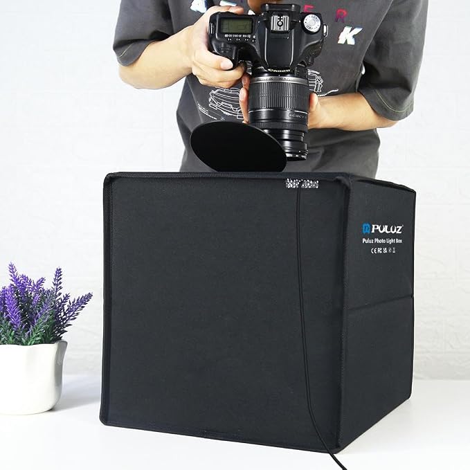 PULUZ Light Box Photography, 12"x12" Professional Dimmable Shooting Tent Kit with CRI >95 White Lighting 120 LEDs Lights + 6 Photo Backdrops for Product Display - Image 8