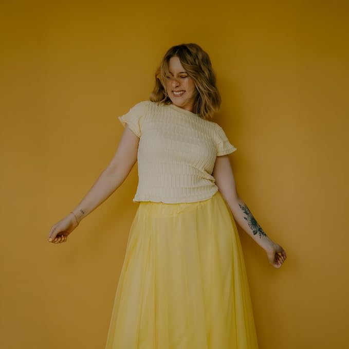 Kate Seamless Paper Backdrop for Photography Light Yellow Photo Backdrop Paper (106.8''x32.8' Bull) - Image 4