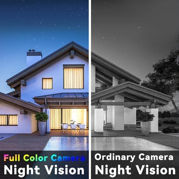 Real HD 6MP Full Color Night Vision ColorVu Turret Dome IP Camera with Visible White LED Lights, 2.8mm Wide Angle, Outdoor Built in Mic, Plug and Play - Image 3