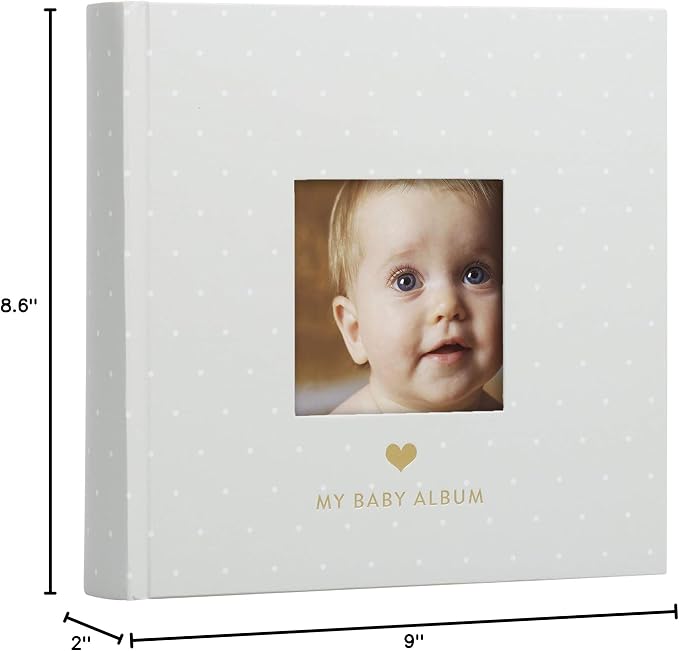 Pearhead Baby Photo Album, Holds 200 Pictures, Polka Dots, Gray | Holds 200 4x6" Pictures with Space for Notes, Memory Keepsake Book for New and Expecting Parents, Gender-Neutral, Baby Gift - Image 11
