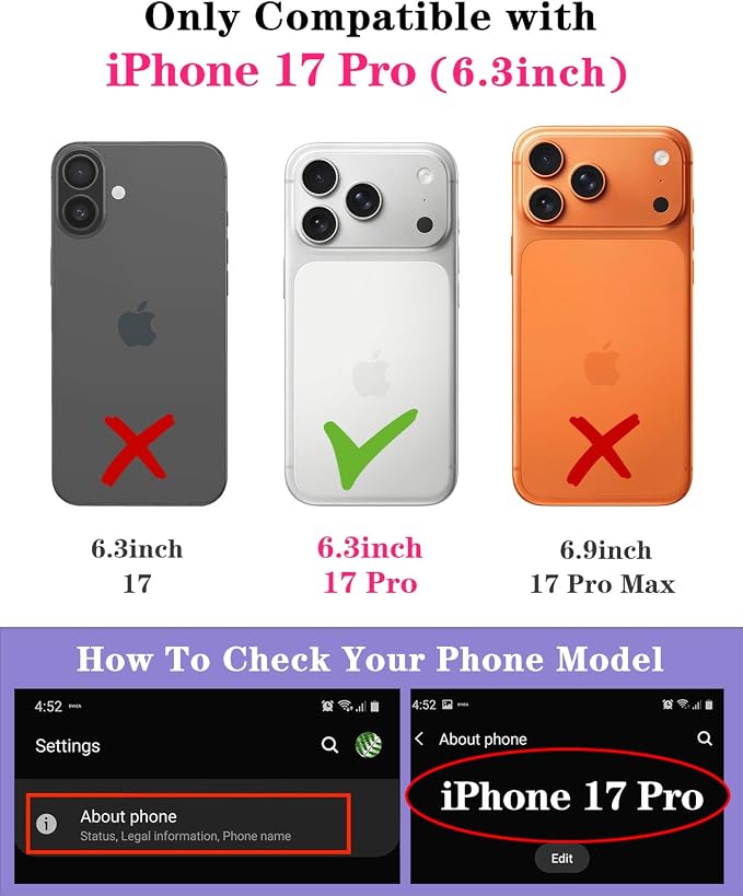 for iPhone 17 Pro Case - Women Men Phone Cover Girly Cool Fancy Unique Aesthetic Design Slide Camera Cover Protective Case for Apple for iPhone 17 Pro, Lying Skull - Image 2