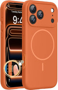 Miracase Silicone & Magnetic for iPhone 17 Pro Max Case, Amber Orange | Compatible with MagSafe, Camera Control Cover, Premium Silicone Cover Shockproof Drop Protection Phone Case for 17 Pro Max by Miracase