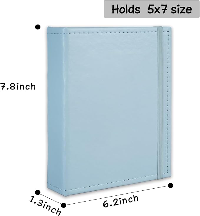 Photo Album 5x7 52 Pockets Pack of 2 Leather Cover Picture Book Holds 5x7 Photos for Wedding, Baby, Family, Graduation - Image 4